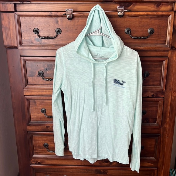 Vineyard Vines Mint hooded long sleeve tee - Picture 1 of 4